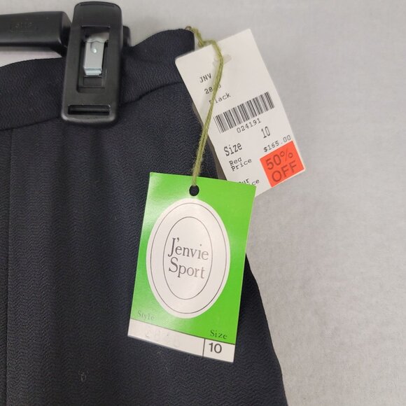 Jenvie Black Wool Blend A-Line Skirt 10 Classic Vintage Design Flared USA - Picture 3 of 8